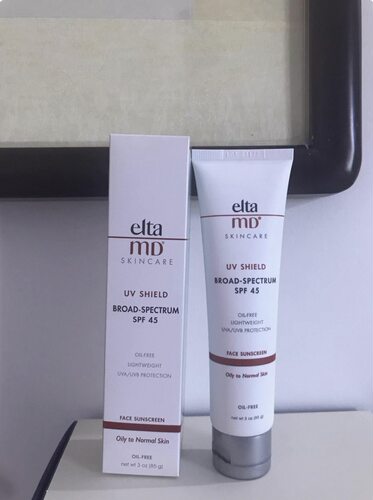 eltamd安妍科防晒霜女面部防紫外线隔离乳清爽控油spf45敏感肌85g