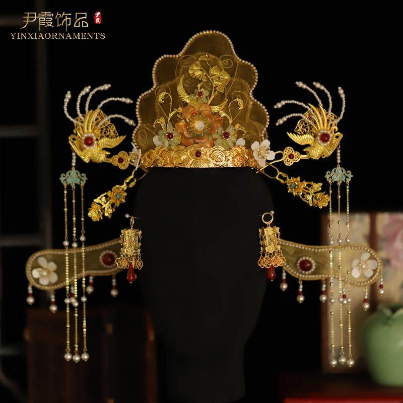 宋制发冠国风头饰山口冠汉服婚嫁饰品新娘花冠中式古风饰品原创,饰品/流行首饰/时尚饰品新,发饰,淘宝优惠券,粉丝福利购,淘宝优惠卷