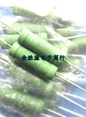 RX21-6W线绕电阻 6W 820RJ 820欧姆 820欧 5% 绿色绕线电阻 20只