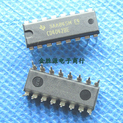 逻辑芯片 CD4042BE CD4042 DIP16 四锁存D型触发器 原装(10只)