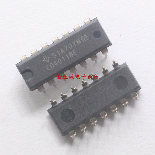 直插芯片IC CD4011BE CD4011 4011 通用 TC4011BP DIP14 原装