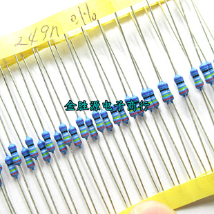 1/4W金属膜电阻 249欧 249R 高精度 0.1%千分之一0.25W 原装50只