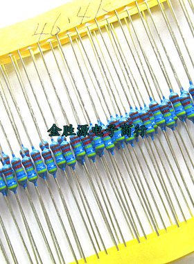 1/4W金属膜电阻 46.4R 464欧 4.64K 4640欧 46.4K 464K 0.25W色环