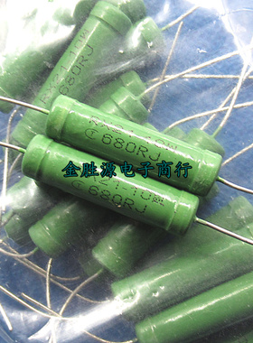RX21-10W线绕电阻10W680RJ 10W 680RJ 680欧 5%绕线电阻铜脚 20只