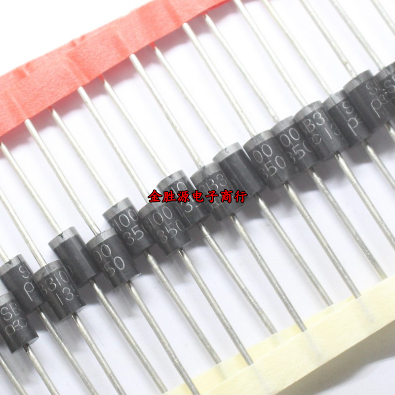 肖特基二极管 SB3100 SR3100 SB3200 SR3200 DO-27 3A足电流 粗脚