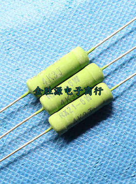6W线绕电阻 RX21-6W 4.3KJ 4K3J 4.3K 5% 绕线 原装(20只8元)
