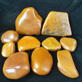 江西天然黄蜡原石籽料家居摆件手把玩料奇腊料石观赏碧磨沙玉石25