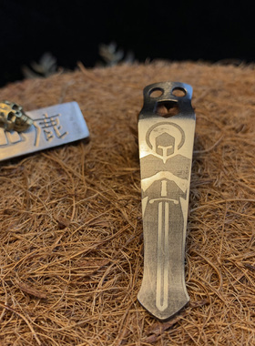 【山鹿/守护】美国钢火风格steelflame 通用3D雕刻手电横两孔背夹