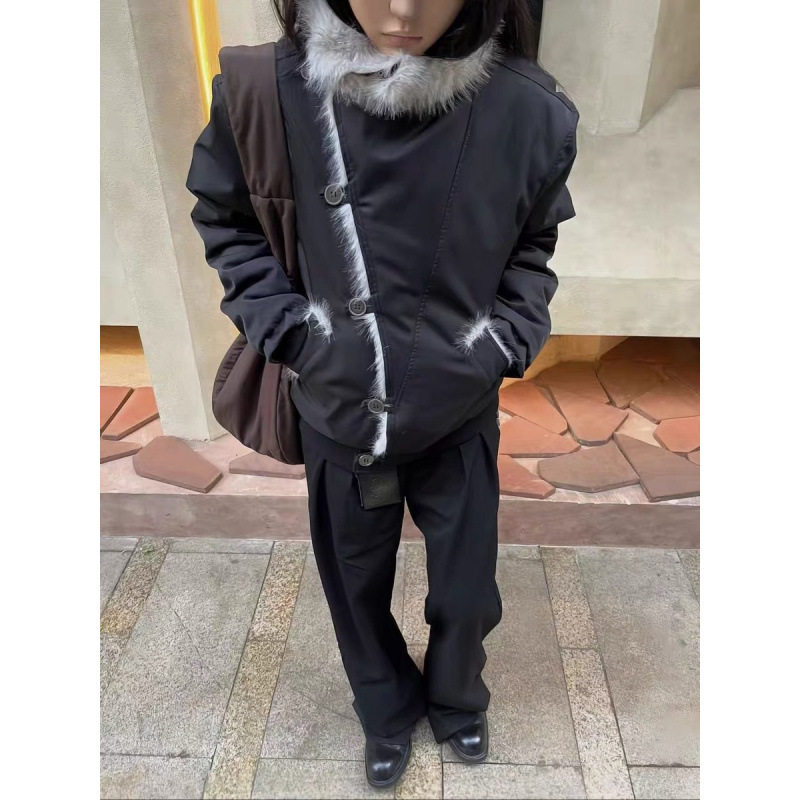 高货 水貂毛天丝旧银扣交襟游牧bomber棉服冬季加厚内里绗棉外套,男装,棉衣,淘宝优惠券,粉丝福利购,淘宝优惠卷