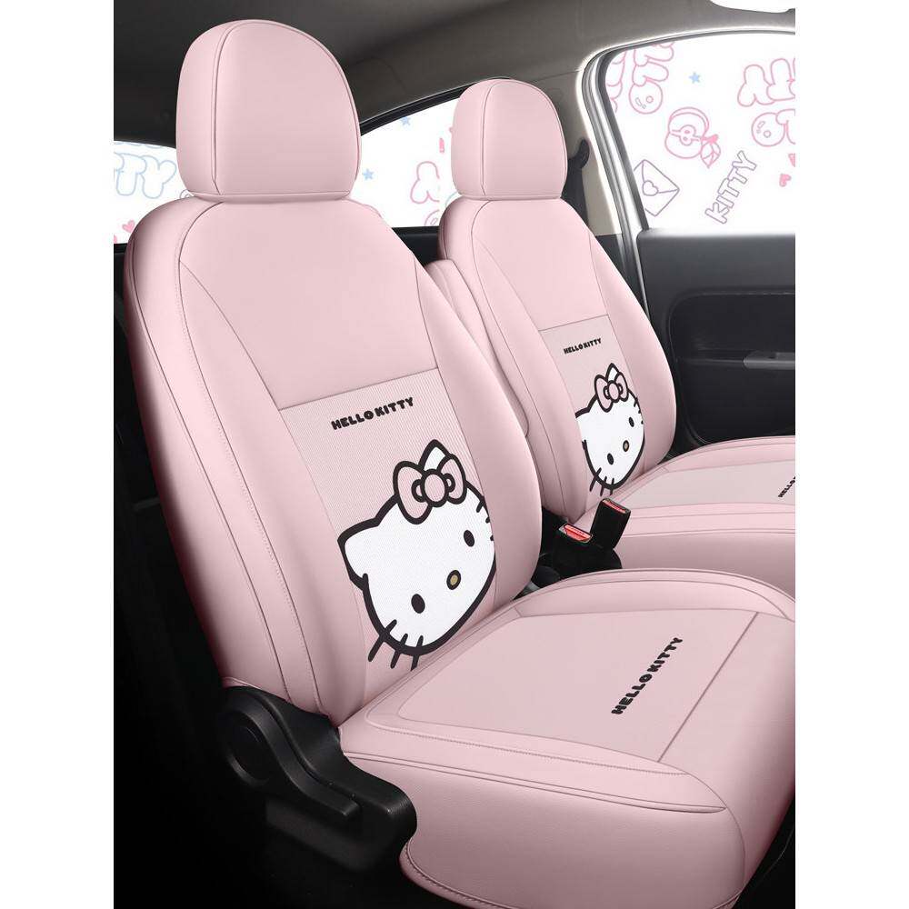 欧拉黑猫汽车座套四季通用全包围皮麻透气黑拉R1R2欧拉好猫坐垫套