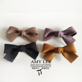 热卖 可爱毛呢发夹简约百搭毛绒bb夹秋冬款 发卡一字夹边夹少女刘海