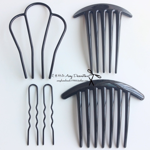 韩版金属发梳韩国编发工具盘发器发插梳法式盘发头饰品发卡编发器