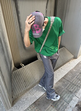 Addressunknown小众设计精纺垂感按扣绑带百搭休闲直筒堆堆西裤