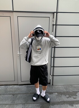 Addressunknown 原创趣味潮牌积木彩色烫画连帽卫衣帽衫男女情侣