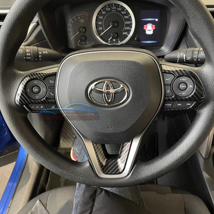 适用于丰田锐放方向盘装饰框内饰改装Corolla Cross碳纤款装饰条