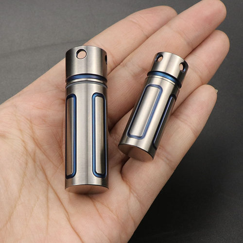 纯钛随身便携防水密封小药盒