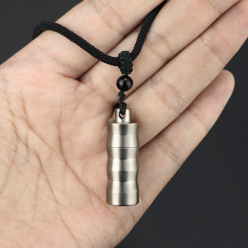 纯钛密封盒子旅行随身防潮小药瓶时尚便携式一周老人救心丸小药盒