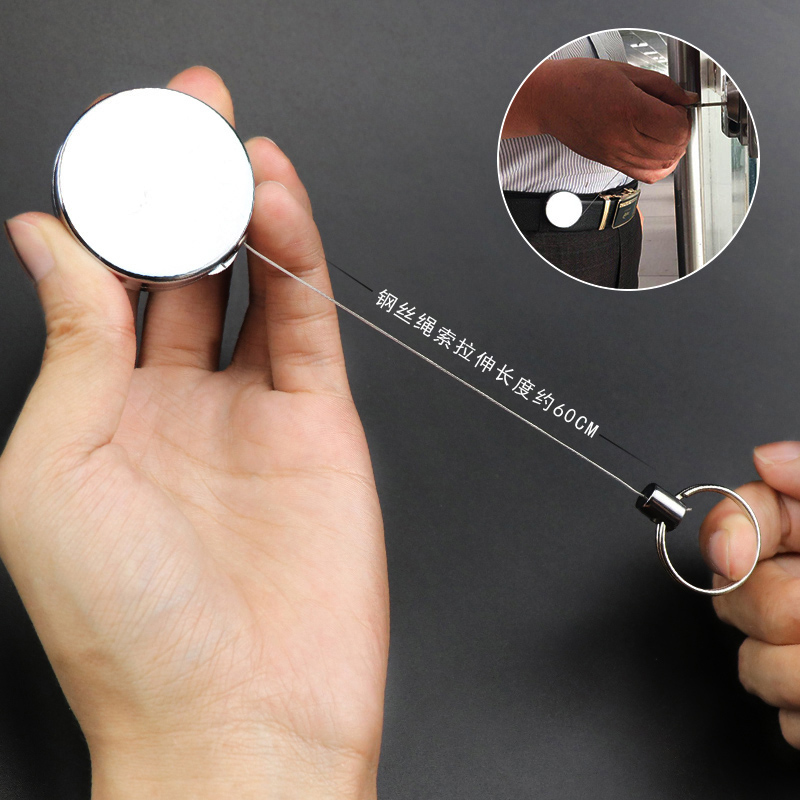 创意便携不锈钢钥匙扣伸缩钢丝绳锁匙扣金属男女士通用礼品钥匙链