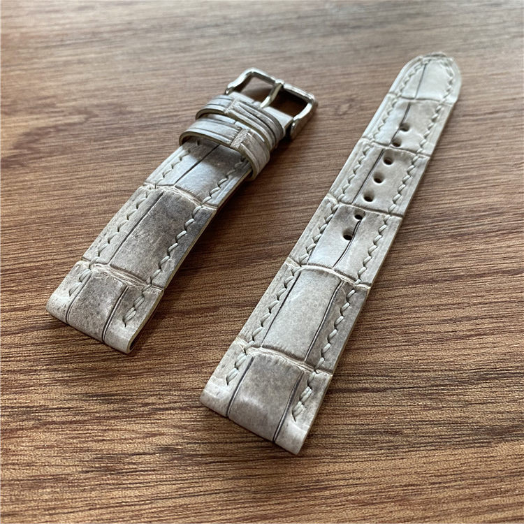 捡漏 喜马拉雅真鳄鱼皮  全手工制作 适用各品牌 鳄鱼皮表带