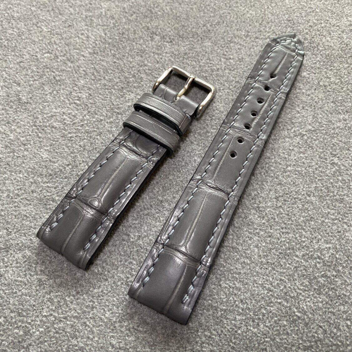 手工定制真美洲鳄鱼皮真皮表带