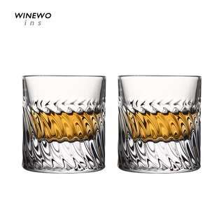 年华似水杯 厚重脏咖啡杯子啤酒杯水杯 水晶玻璃威士忌酒杯洋酒杯