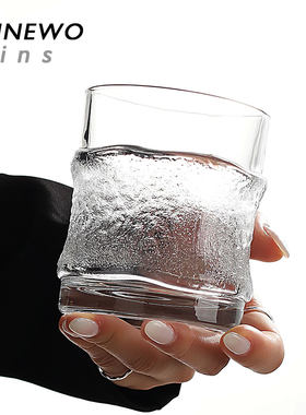 原创设计挂冰手感水晶玻璃杯