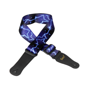 优质GS 02闪电吉他背带电木通用加宽涤纶印花PVC袋长短可以调节