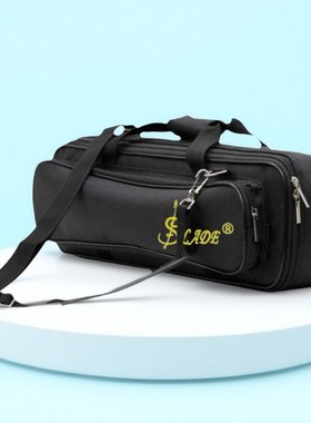 LADE长笛包牛津布海绵加厚简约黑色加厚便携手提肩背收纳包高颜值