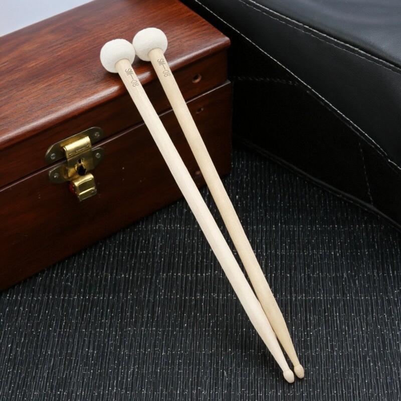 初学练习枫木定音槌毛毡双头鼓棒