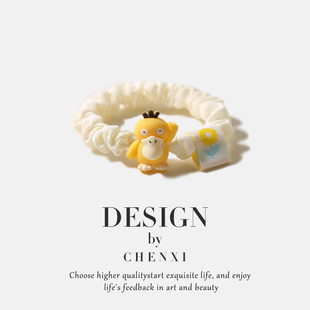 日系超萌元气少女可达鸭发圈网红新款卡通大嘴鸭弹力橡皮筋头饰