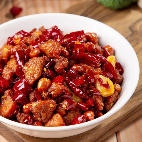 重庆风味辣子鸡速冻半成品冷冻调理带骨鸡肉丁油炸饭店预制菜川菜