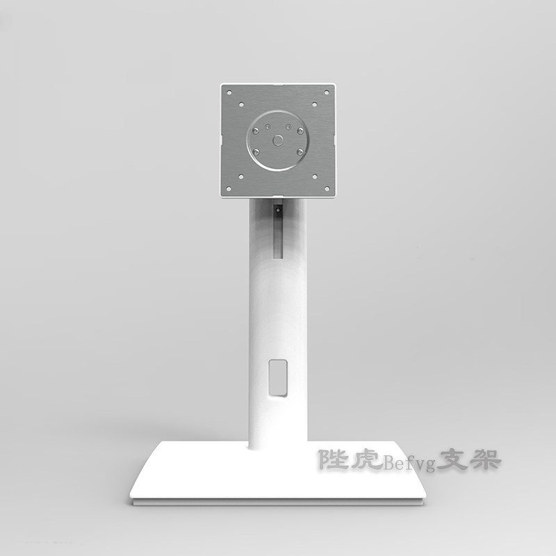 白色显示器支架铝合金通用电脑显示屏底座可升降旋转24 27 34