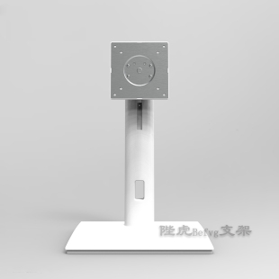 白色显示器支架铝合金通用电脑显示屏底座可升降旋转24 27 34寸
