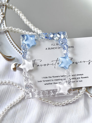 SNOWins冰透星星卡砖相框追星二次元韩娱kpop卡砖硬卡套相框追星