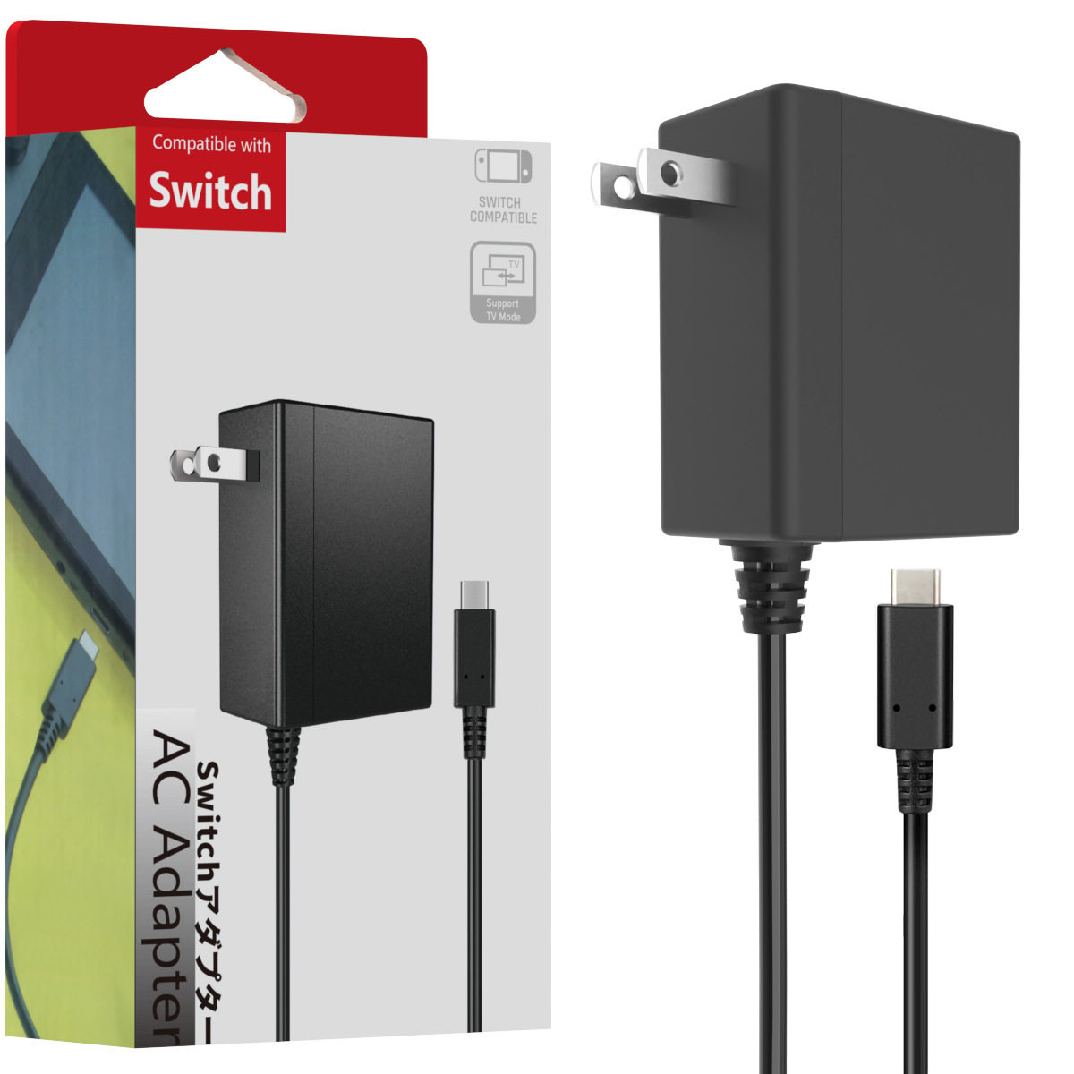 switch充电器原装电源适配器ns电视底座任天堂港日美版oled快充线