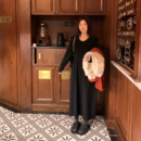 28支安迪绒高弹丝胖mm圆领坑条针织显瘦连衣裙 NAZ那子大码 冬季