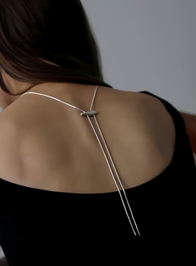 松本惠奈可调节毛衣链气质简约项链女简约百搭镂空设计长款