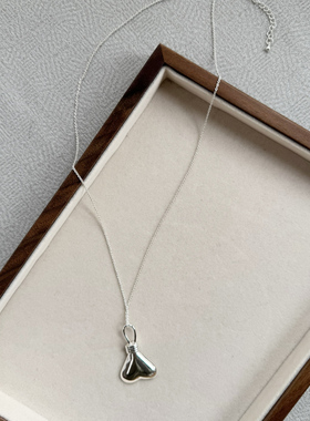 韩国博主同款大桃心吊坠挂坠锁骨链百搭圣诞爱心女