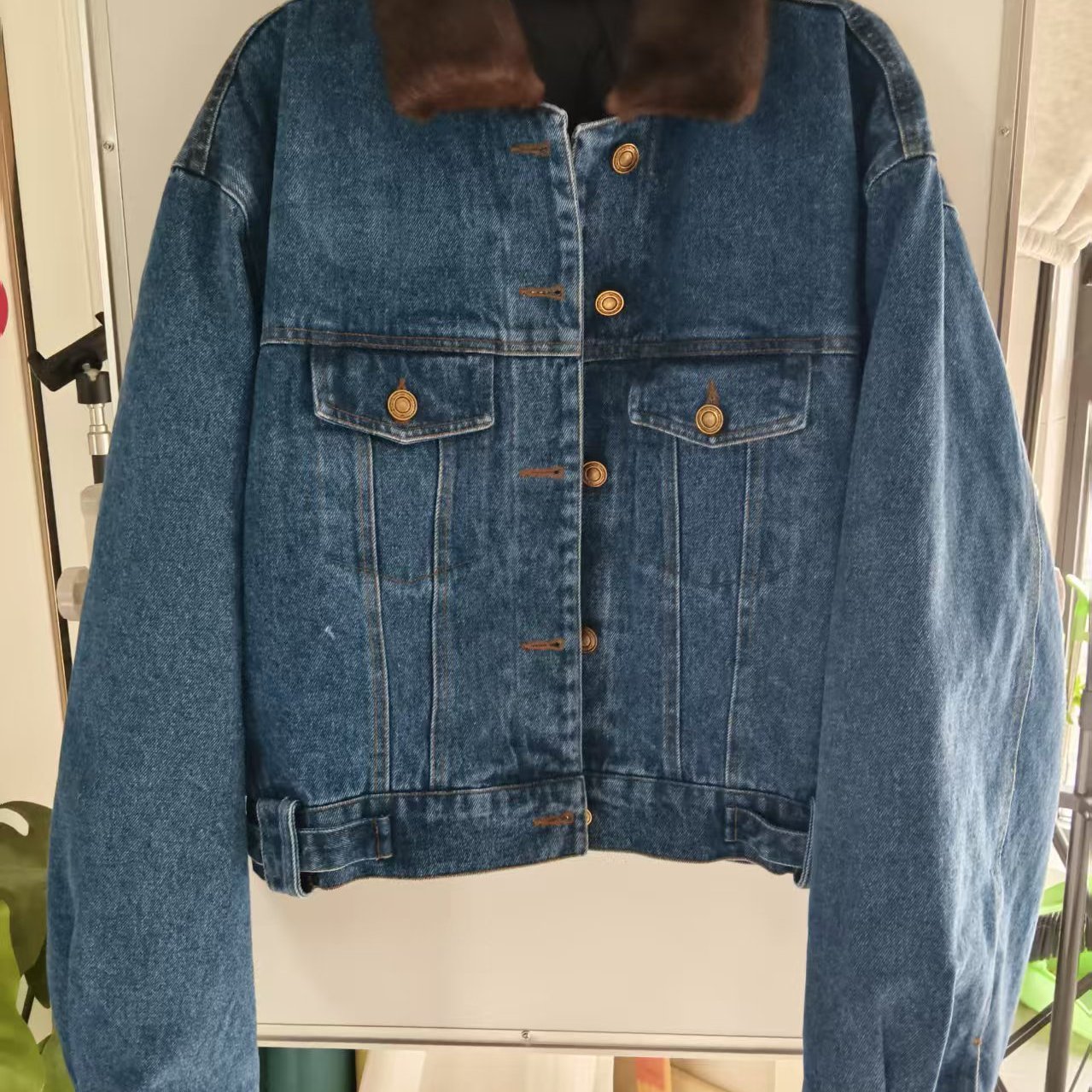 2025冬季新款翻领水貂毛短外套