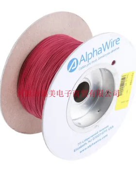 Alpha阿尔法UL11028电线26AWG红色600V单芯长305米6711 RD001