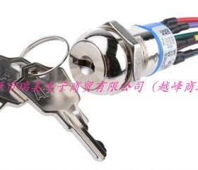 Apem钥匙开关3位置瞬间开关双刀单掷JD10F126W