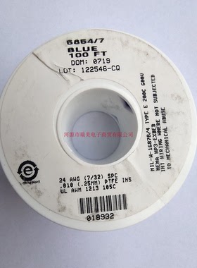 Alpha阿尔法Premium设备电线24AWG蓝色UL1213长30米5854/7 BL005