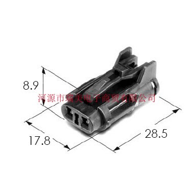 KET汽车连接器2极路6.2MM黑色MG610320-5
