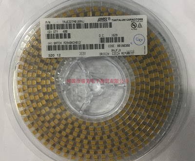 AVX电容器阵列220μF±20%16Vdc表面安装器件TAJE227M016RNJ