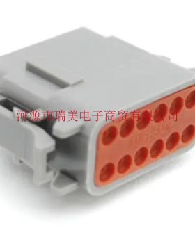 Amphenol安费诺ATM汽车连接器公插2行12路电缆安装灰色ATM06-12SA