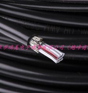 3M圆形屏蔽排线1.27MM节距10路30M长黑色3659-10 100FT