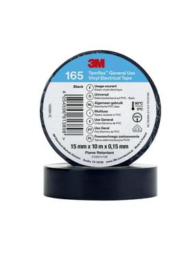 3M乙烯基电工胶带246-9550黑色绿色3M 165 black 15mm x 10m