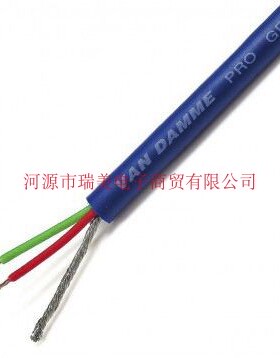 Van Damme麦克风电缆100m长屏蔽4.85mm外径24AWG蓝色268-007-060