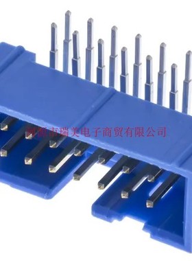 2-1761605-6 TE泰科AMP-LATCH连接器2.54MM间距2排16路直角插座