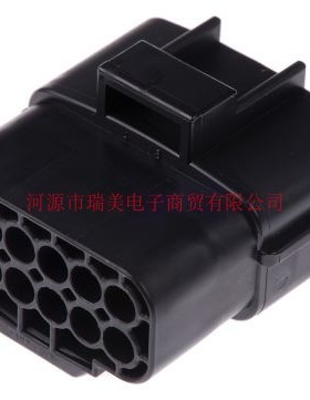 TE泰科Econoseal J Mk II+汽车连接器2行12路黑色母外壳174663-2